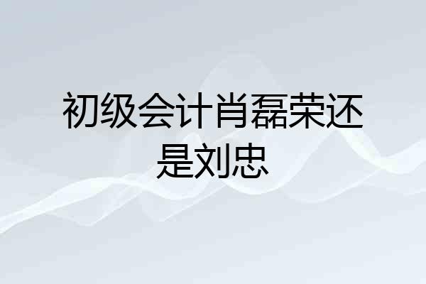 初级会计肖磊荣还是刘忠