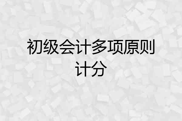 初级会计多项原则计分