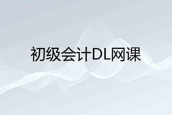 初级会计DL网课