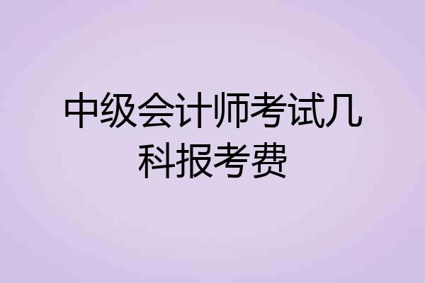 中级会计师考试几科报考费