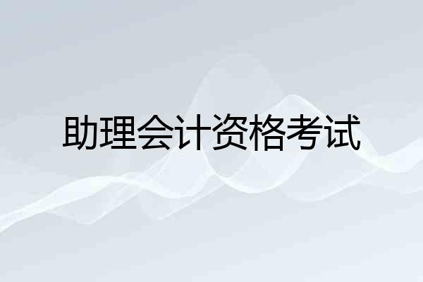 助理会计资格考试