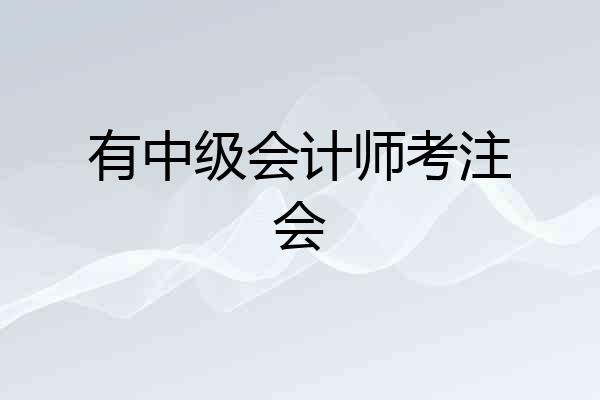有中级会计师考注会