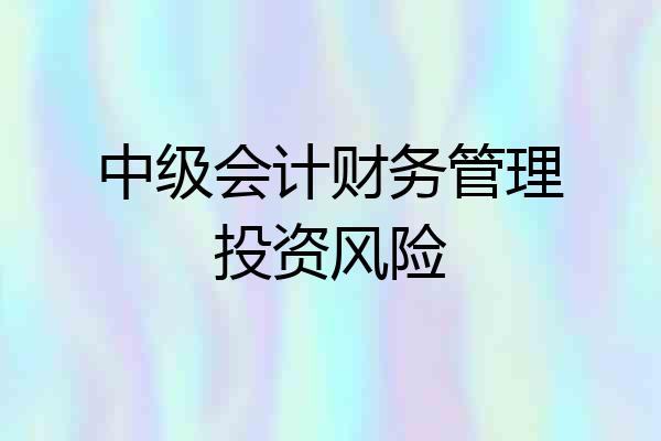中级会计财务管理投资风险