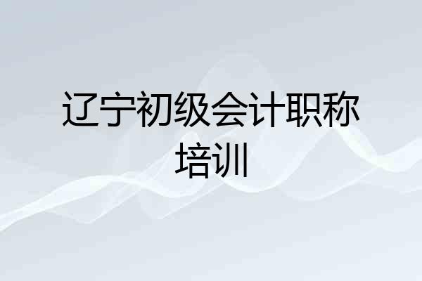 辽宁初级会计职称培训