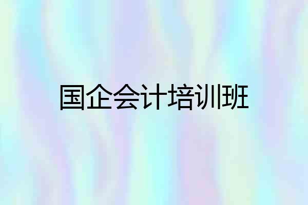 国企会计培训班
