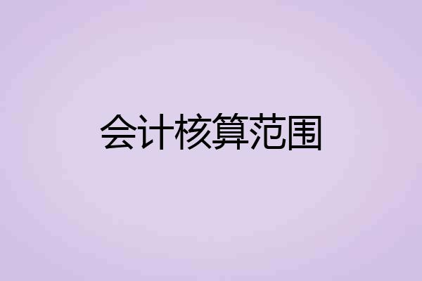 会计核算范围