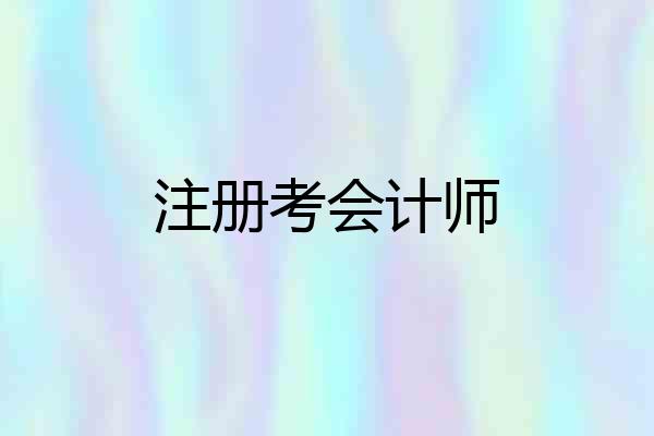 注册考会计师