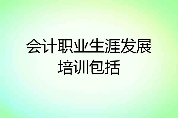 会计职业生涯发展培训包括
