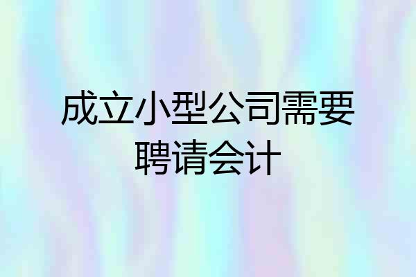成立小型公司需要聘请会计