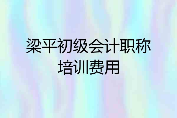 梁平初级会计职称培训费用