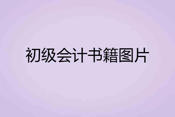 初级会计书籍图片