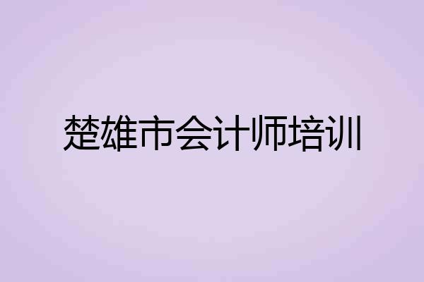 楚雄市会计师培训