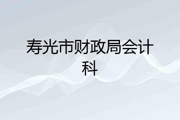 寿光市财政局会计科