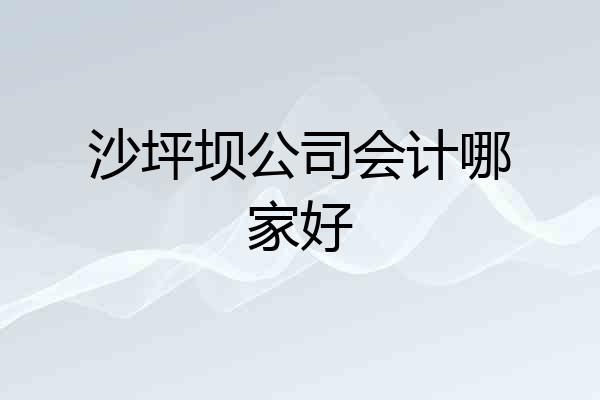 沙坪坝公司会计哪家好