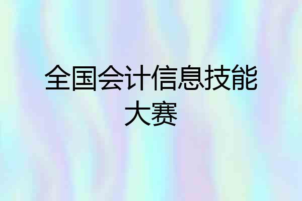 全国会计信息技能大赛