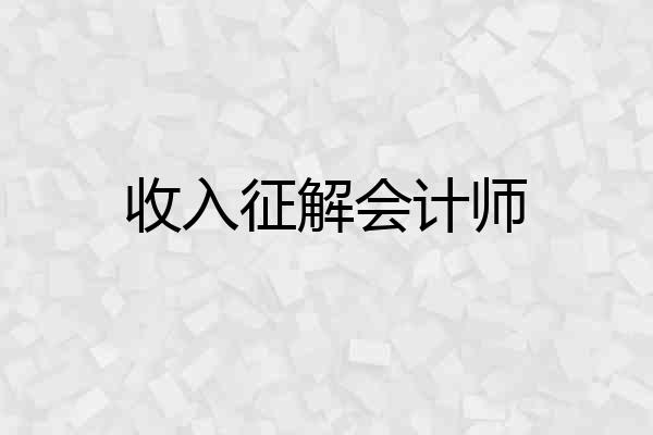收入征解会计师