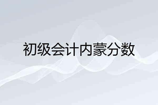 初级会计内蒙分数