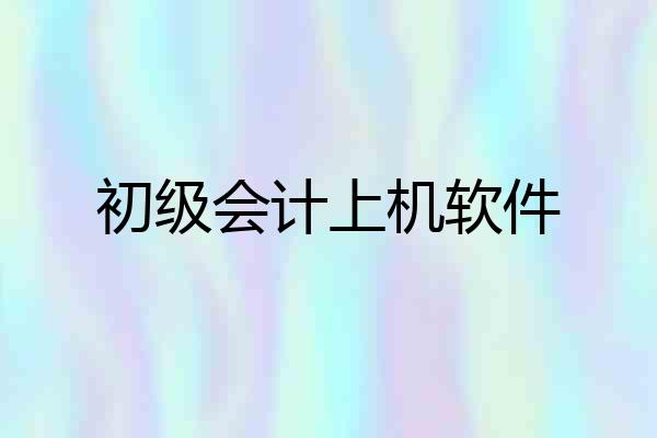 初级会计上机软件