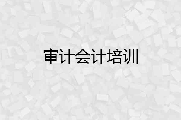 审计会计培训