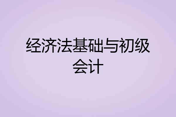 经济法基础与初级会计