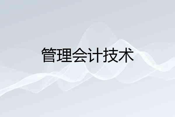 管理会计技术
