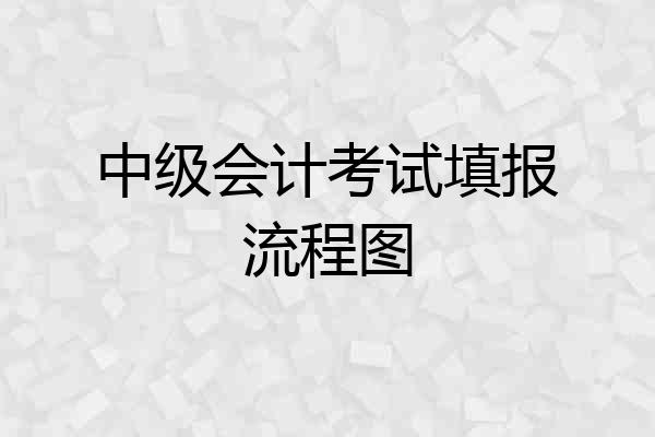 中级会计考试填报流程图