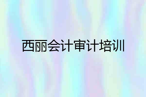 西丽会计审计培训