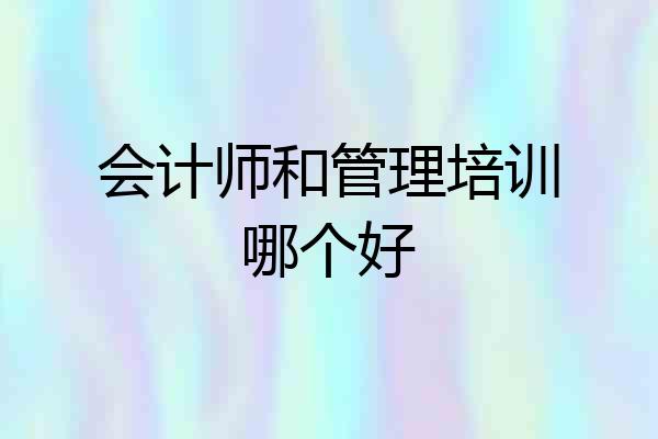 会计师和管理培训哪个好