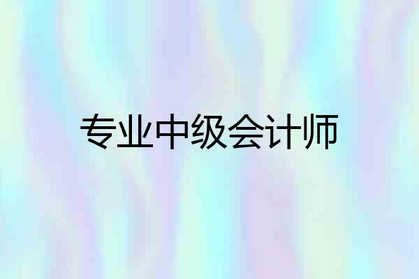 专业中级会计师
