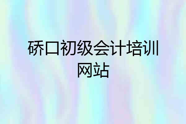 硚口初级会计培训网站