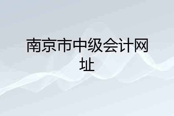 南京市中级会计网址