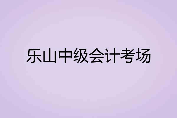 乐山中级会计考场