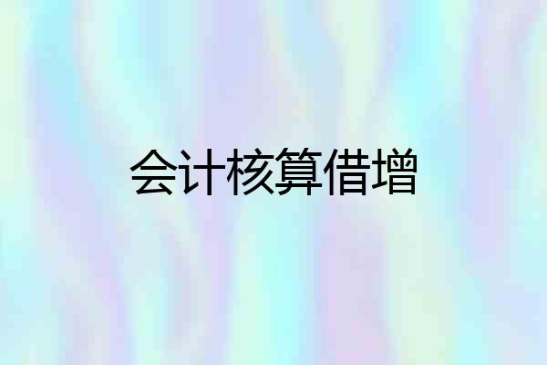 会计核算借增