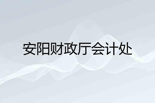 安阳财政厅会计处
