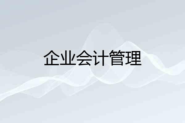 企业会计管理