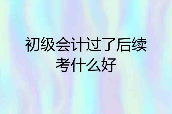 初级会计过了后续考什么好