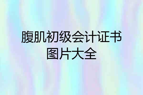 腹肌初级会计证书图片大全