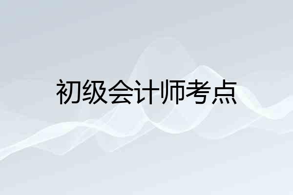 初级会计师考点