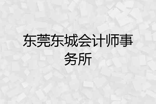 东莞东城会计师事务所