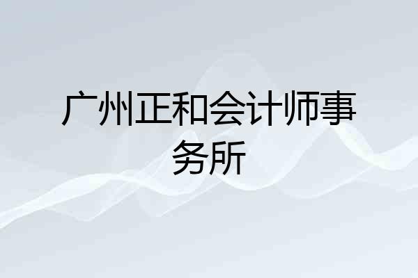 广州正和会计师事务所