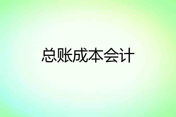 总账成本会计