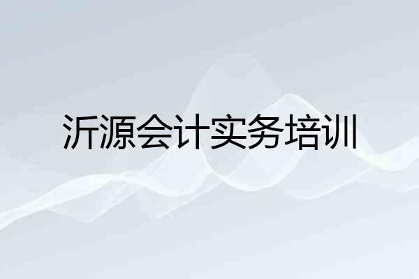 沂源会计实务培训