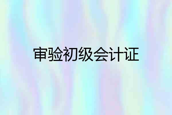 审验初级会计证