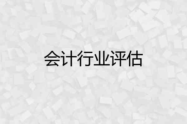 会计行业评估