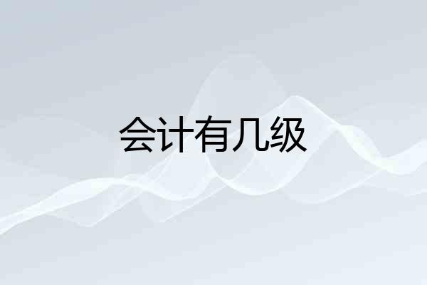 会计有几级