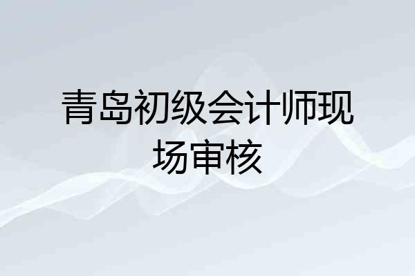 青岛初级会计师现场审核