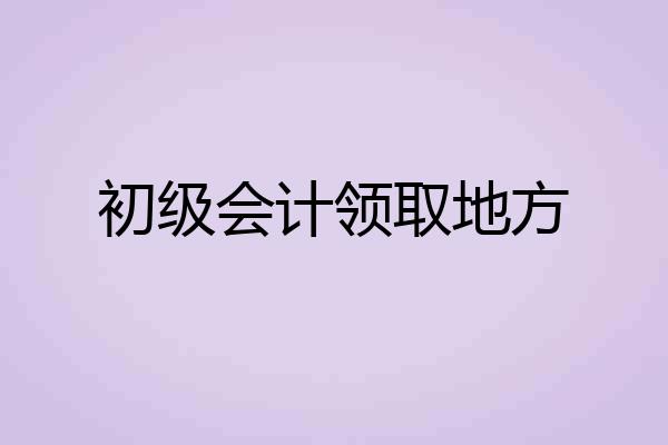 初级会计领取地方