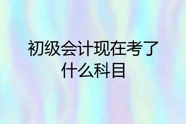 初级会计现在考了什么科目