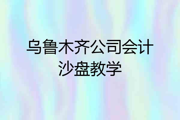 乌鲁木齐公司会计沙盘教学