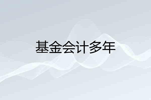 基金会计多年